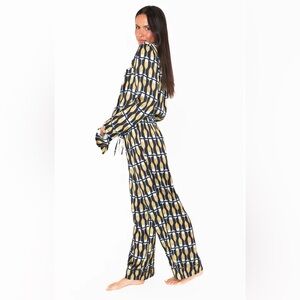 Show Me Your MuMu Black and Yellow Champagne Pajama pj bottoms large